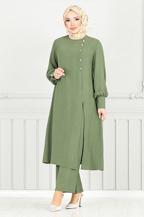 ست بالاتنه و پائین تنه حجاب سبز زنانه رگولار ModaMerve - کد 930860919