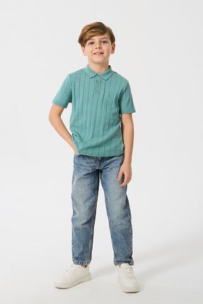 پولوشرت سبز بچه گانه %100 پنبه Nisrakids - کد 829725278