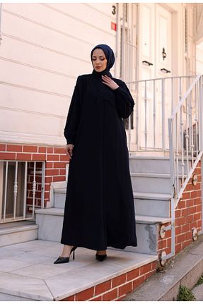 کلاه و ابایا سرمه ای زنانه پلی استر KADEEM - کد 867561555