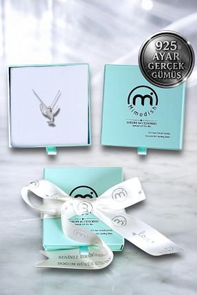 گردنبند نقره سفید زنانه 925 عیار Mimodish - کد 930107812