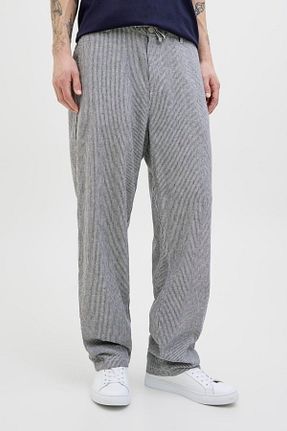 شلوار آبی مردانه مخلوط کتان Jack & Jones - کد 920155698