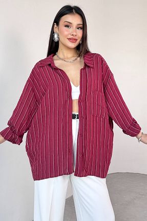 پیراهن زرشکی زنانه رگولار Cappmoda - کد 930734316