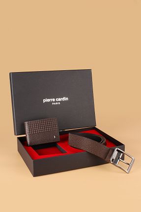 کیف پول قهوه ای مردانه چرم خالص Pierre Cardin - کد 930864935