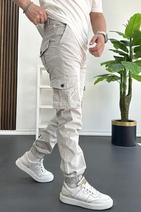 شلوار طوسی مردانه پنبه ای Edwox - کد 930736332