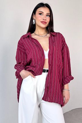 پیراهن زرشکی زنانه رگولار Cappmoda - کد 930734316