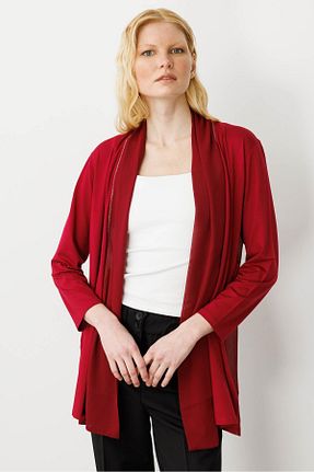 کت زرشکی زنانه رگولار Desen Triko - کد 930741851