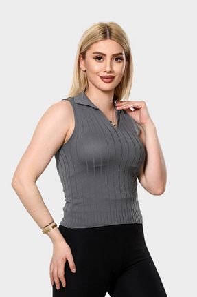 بلوز طوسی زنانه ساده NEWCO - کد 930890296