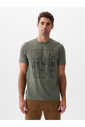 تیشرت طوسی مردانه رگولار GAP - کد 814877143
