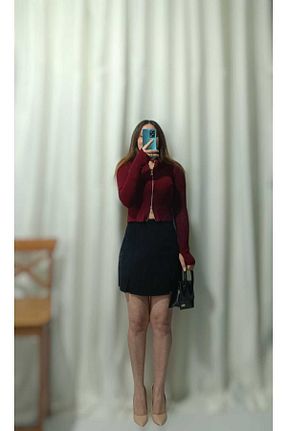 دامن مشکی زنانه لیکرا BeceButik - کد 930766988