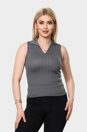 بلوز طوسی زنانه ساده NEWCO - کد 930890296