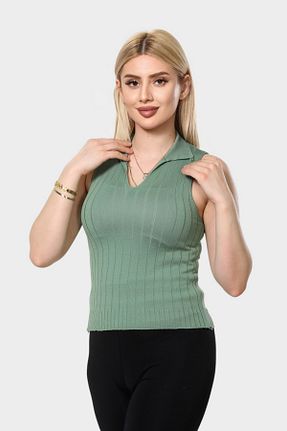 بلوز خاکی زنانه ساده NEWCO - کد 930890186