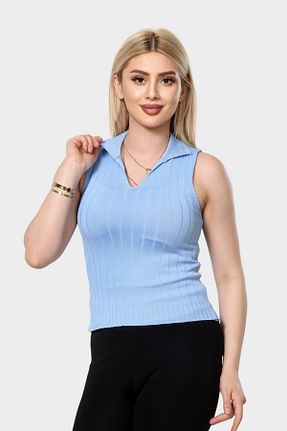بلوز آبی زنانه ساده NEWCO - کد 930890331