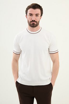 پلیور سفید مردانه اسلیم فیت Mcr - کد 930816107