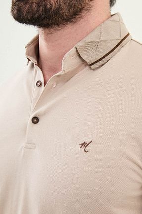 تیشرت بژ مردانه اسلیم فیت Mcr - کد 930817818