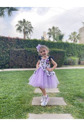 لباس بنفش بچه گانه توری İPEKACOUTURE - کد 930937667
