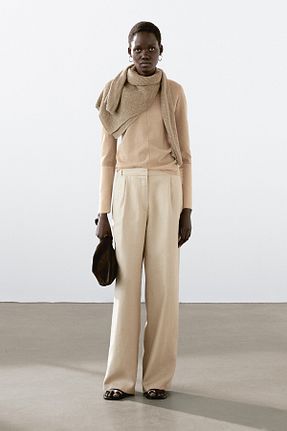 شلوار بژ زنانه کتان Massimo Dutti - کد 930815211