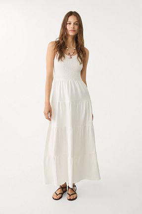 لباس سفید زنانه بافتنی Stradivarius - کد 930827081