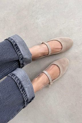 بابت بژ زنانه چرم خالص Straswans - کد 930840138