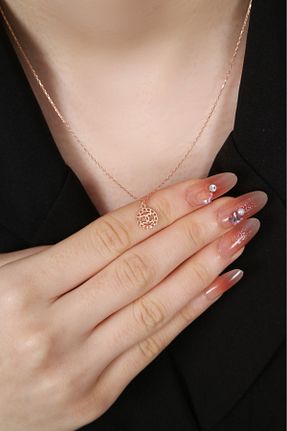 گردنبند نقره قرمز زنانه 925 عیار Sanem silver - کد 930853370