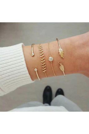 دستبند جواهر زرد زنانه سنگ طبیعی Girift Vintage - کد 56040900