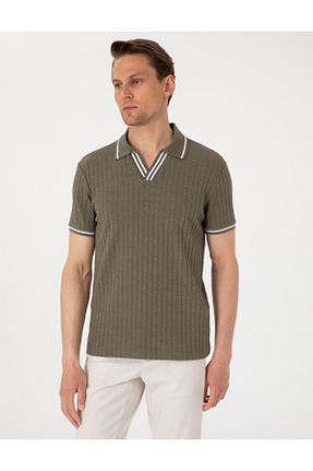 پولوشرت خاکی مردانه پنبه ای Pierre Cardin - کد 930892275