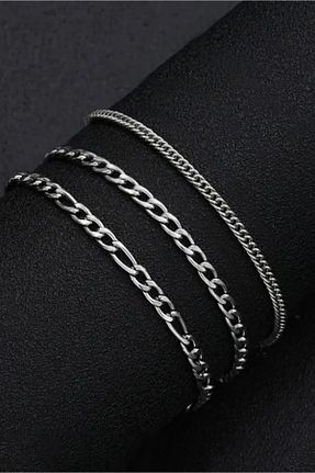 دستبند استیل (فولاد) طوسی مردانه استیل ضد زنگ The Collection - کد 930890200