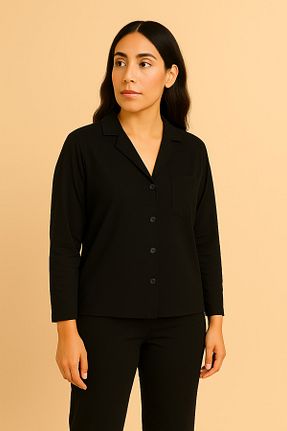 ست بالاتنه و پائین تنه مشکی زنانه بافتنی Home - کد 930932165