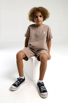 ست بالاتنه و پائین تنه بژ بچه گانه بافتنی U.S. Polo Assn. - کد 930993806