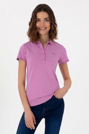 پولوشرت صورتی زنانه پنبه ای U.S. Polo Assn. - کد 930929548