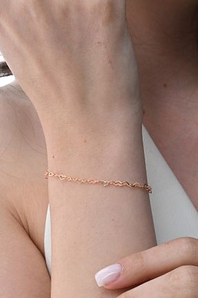 دستبند نقره صورتی زنانه 925 عیار Söğütlü Silver - کد 930931578
