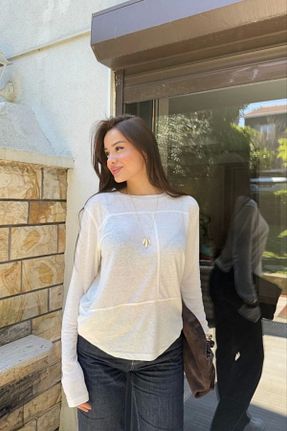 بلوز سفید زنانه ساده modaserdem - کد 928446680