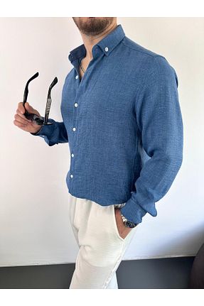 پیراهن سرمه ای مردانه اسلیم tiggirmoda - کد 930946665