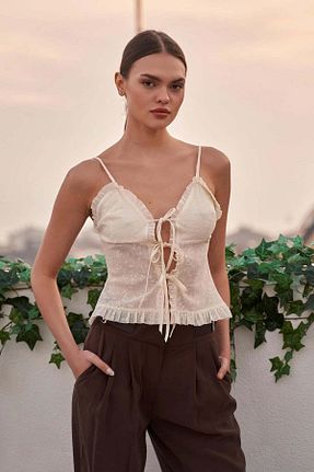بلوز نباتی زنانه ساده FABB - کد 930944915