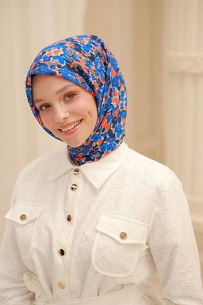 روسری آبی پنبه ای Silk Home - کد 930472922