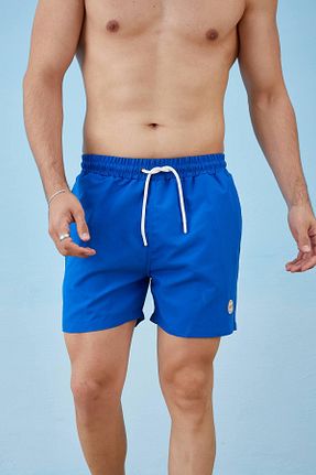 شلوارک ساحلی آبی مردانه پلی استر AJ 81 - کد 930999107