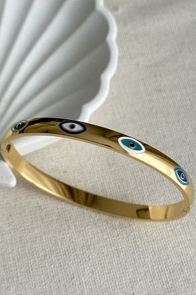 دستبند استیل (فولاد) طلائی زنانه استیل (فولاد) MODA - کد 739234782