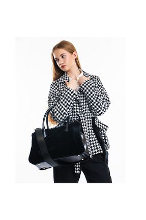 کیف دوشی مشکی زنانه پارچه ای Masuwerte - کد 931008289