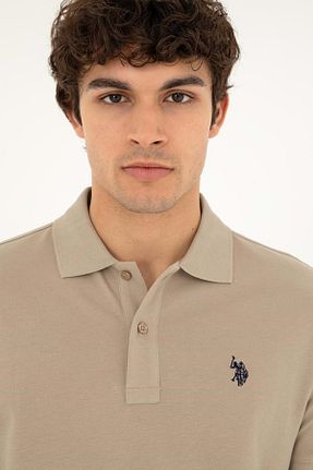 تیشرت خاکی مردانه یقه پولو U.S. Polo Assn. - کد 930948837