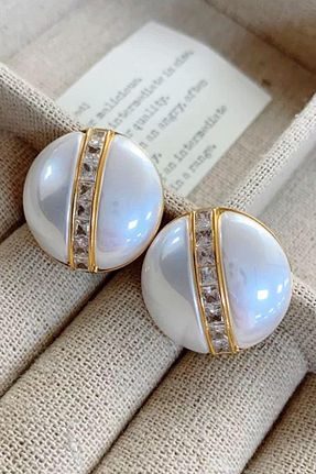 گوشواره جواهر زرد زیرکن Takıştır - کد 930986844