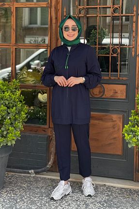 ست بالاتنه و پائین تنه حجاب سرمه ای زنانه Relaxed Scl - کد 930973356