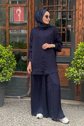 ست بالاتنه و پائین تنه حجاب سرمه ای زنانه رگولار Ceremony - کد 929855382