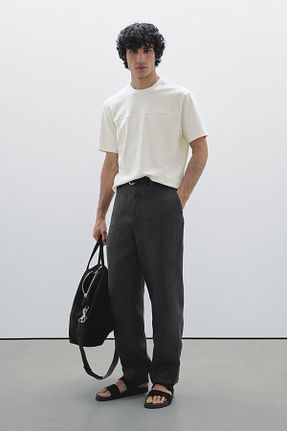 تیشرت سفید مردانه رگولار Massimo Dutti - کد 930992906
