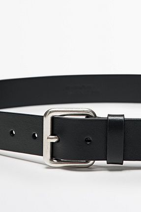 کمربند مشکی مردانه چرم خالص Massimo Dutti - کد 930999748