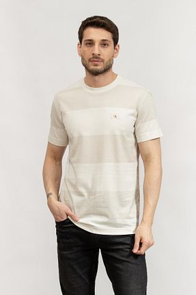 تیشرت سفید مردانه یقه دوچرخه Calvin Klein - کد 906017968