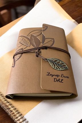 دفتر نارنجی چرم وگان Zeysel store - کد 924391838