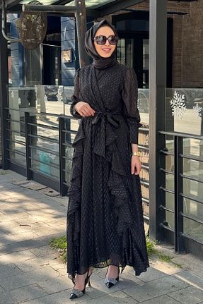 لباس حجاب مشکی زنانه رگولار Moda İlgi - کد 930987820