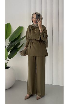 ست بالاتنه و پائین تنه سبز زنانه بافتنی Molly Nelly - کد 931012426
