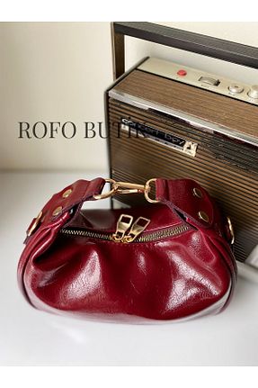 کیف دوشی زرشکی زنانه چرم مصنوعی RBH - کد 931005898