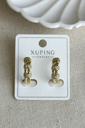 گوشواره استیل (فولاد) طلائی زنانه استیل (فولاد) Modacaprea - کد 931052966