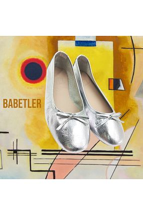 بابت متالیک زنانه چرم خالص Escarpinshoes - کد 923387576